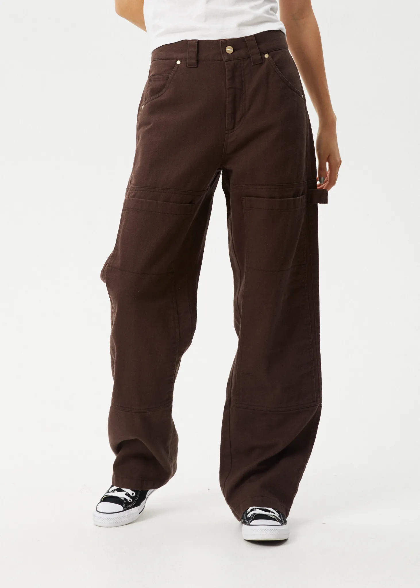 Afends Womens Moss - Carpenter Pant - Coffee