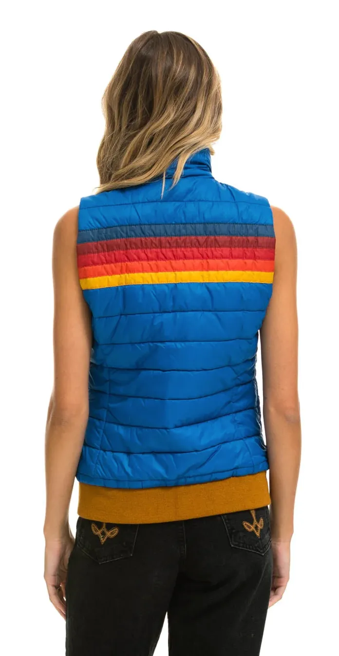 Aviator Nation 5 stripe Womens Vest Snorkel Blue