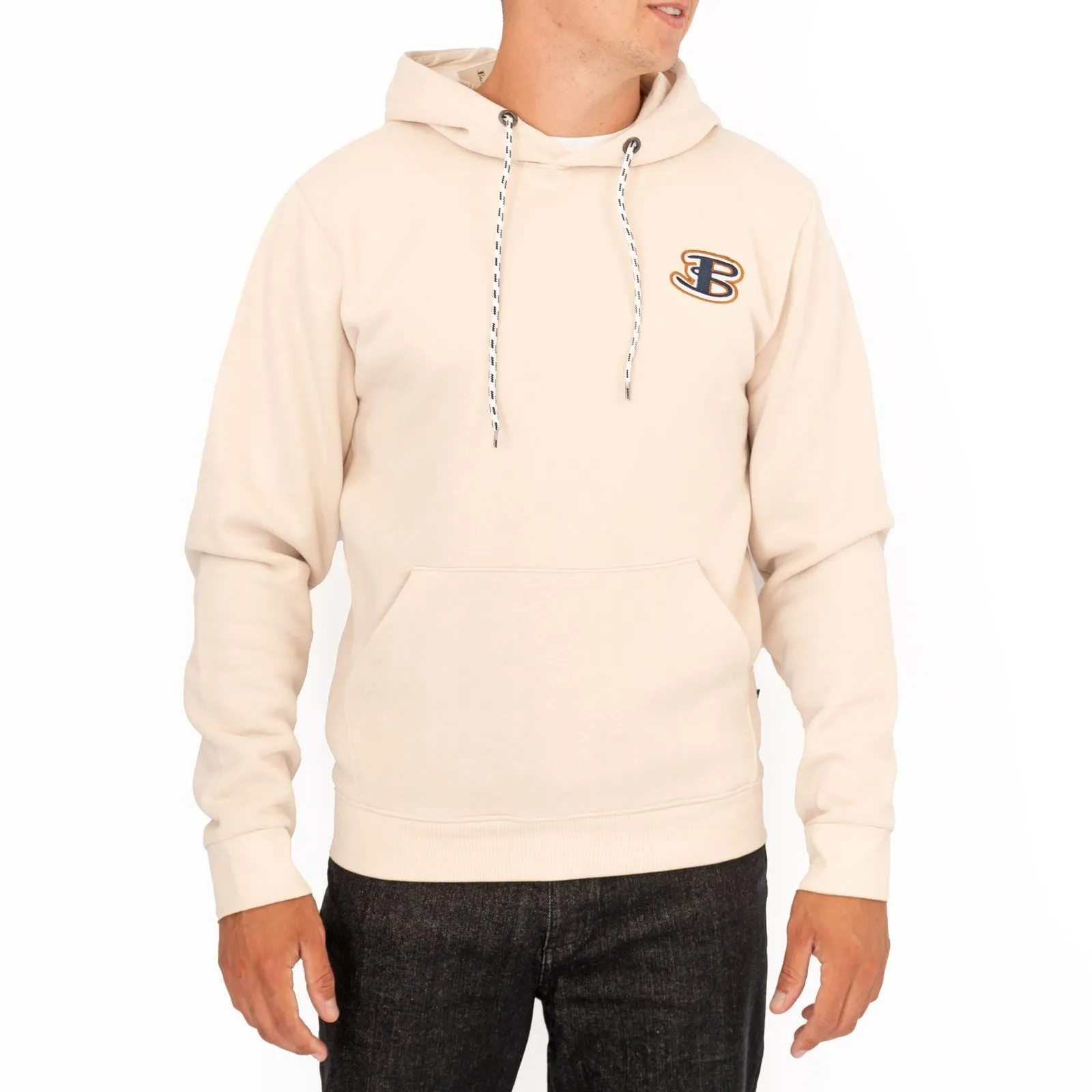 Ben Sherman Mens Logo Hoodie Beige