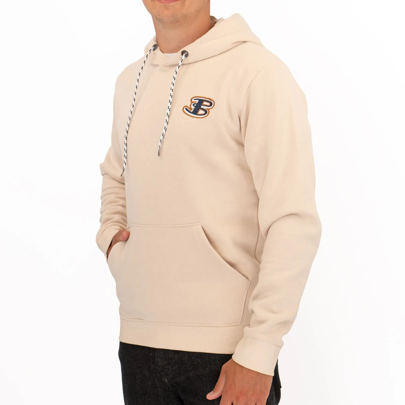 Ben Sherman Mens Logo Hoodie Beige