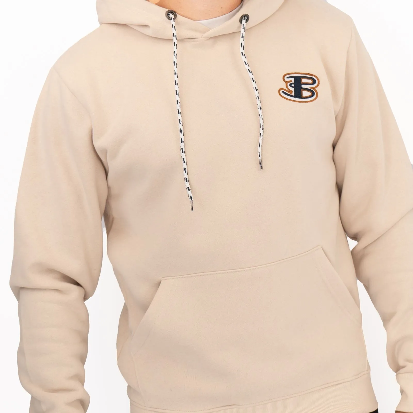 Ben Sherman Mens Logo Hoodie Beige