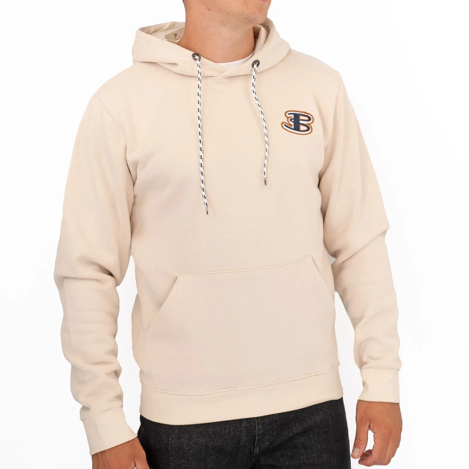 Ben Sherman Mens Logo Hoodie Beige