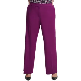 Calvin Klein Womens Highline Casual Wide Leg Pants  Purple  14W Regular