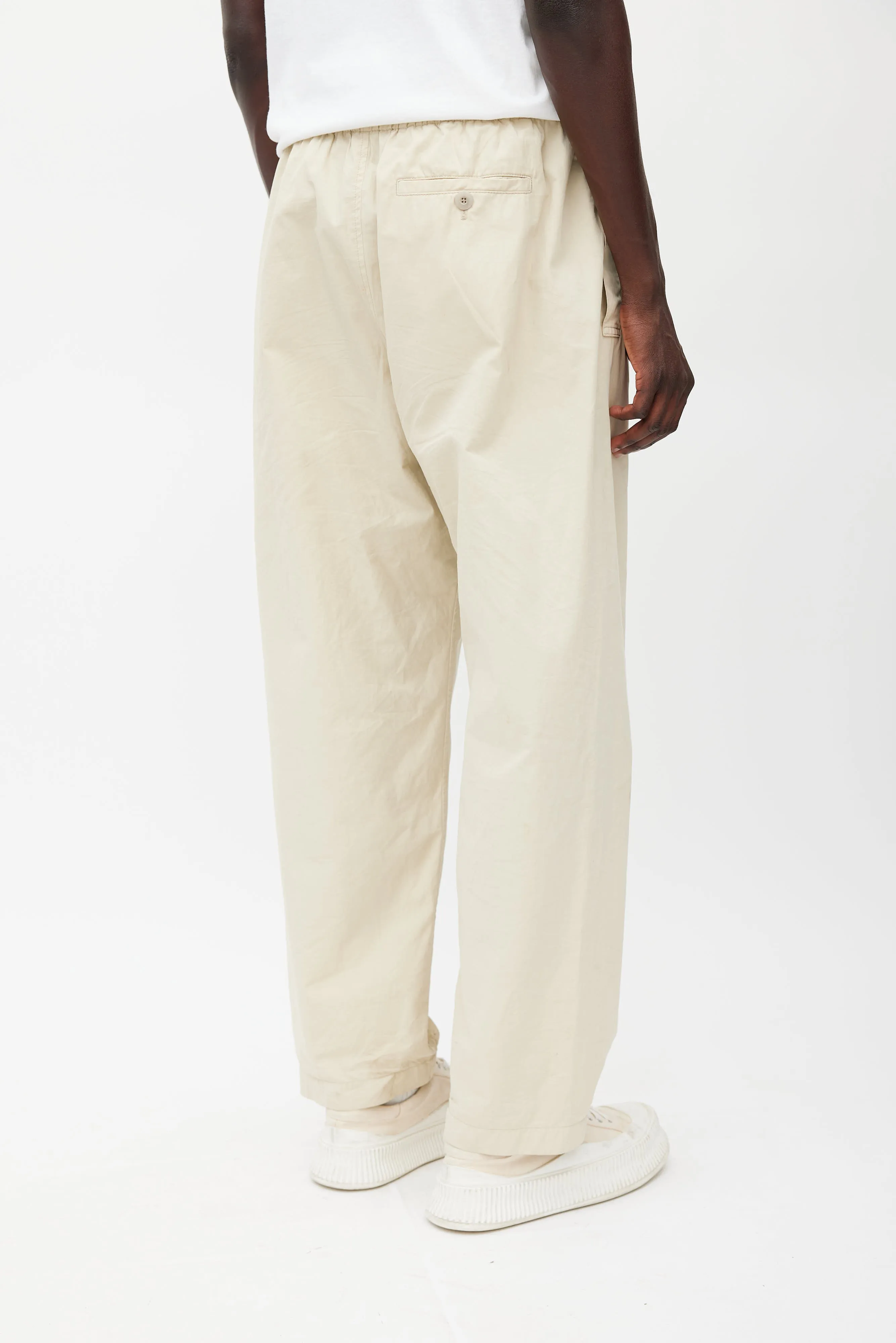 Cream Straight Leg Trouser