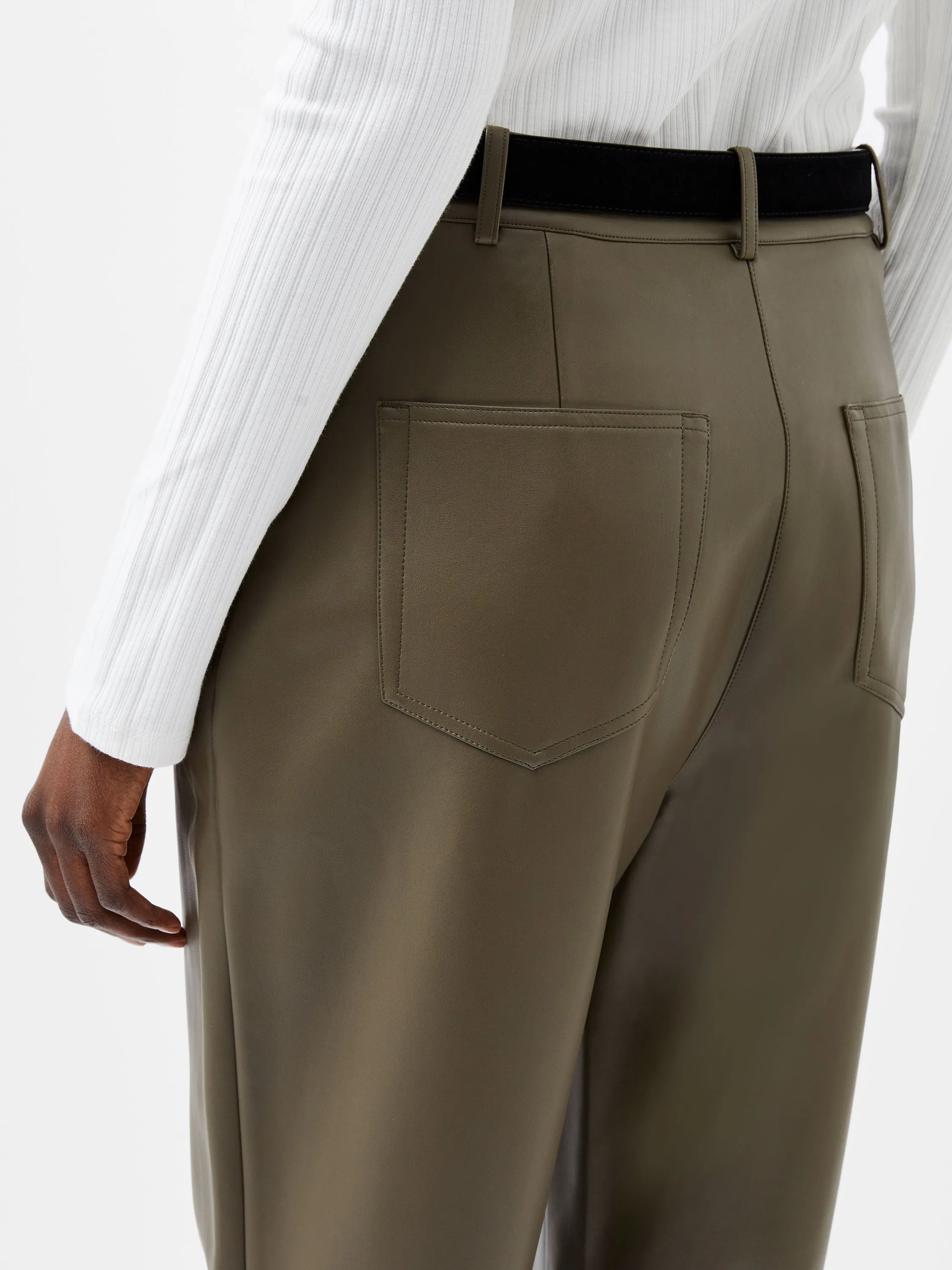 Crolenda PU Tapered Trousers