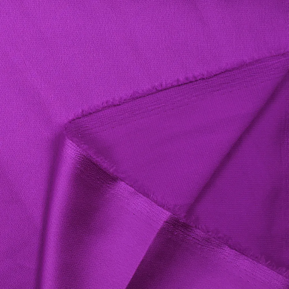 Crêpe satin de polyester uni violet