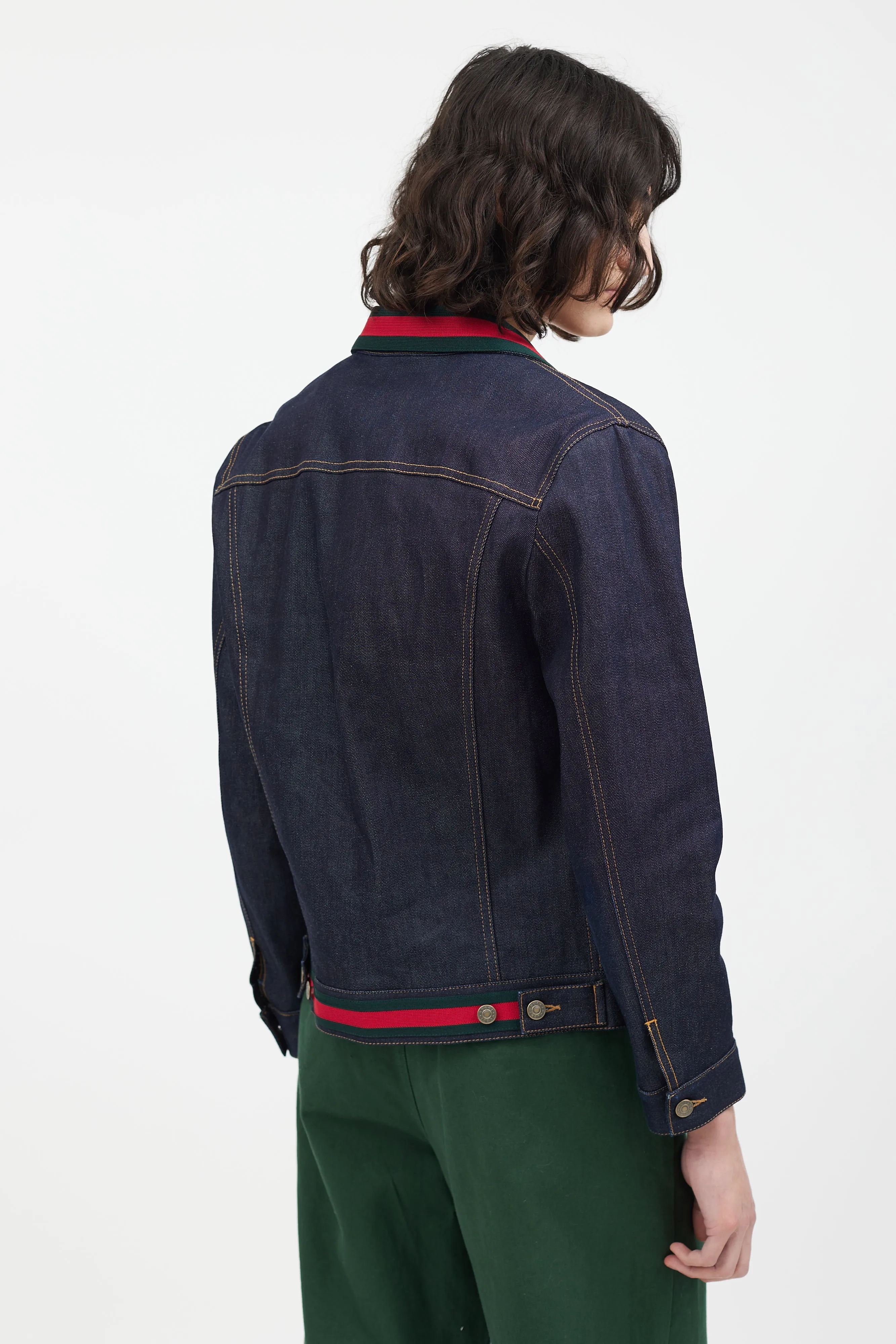 Dark Wash Bee Denim Jacket