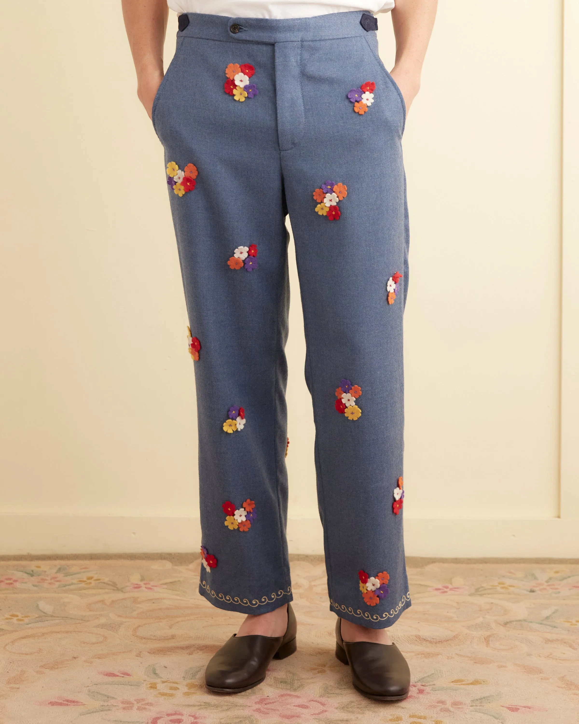 Dianthus Appliqué Trousers