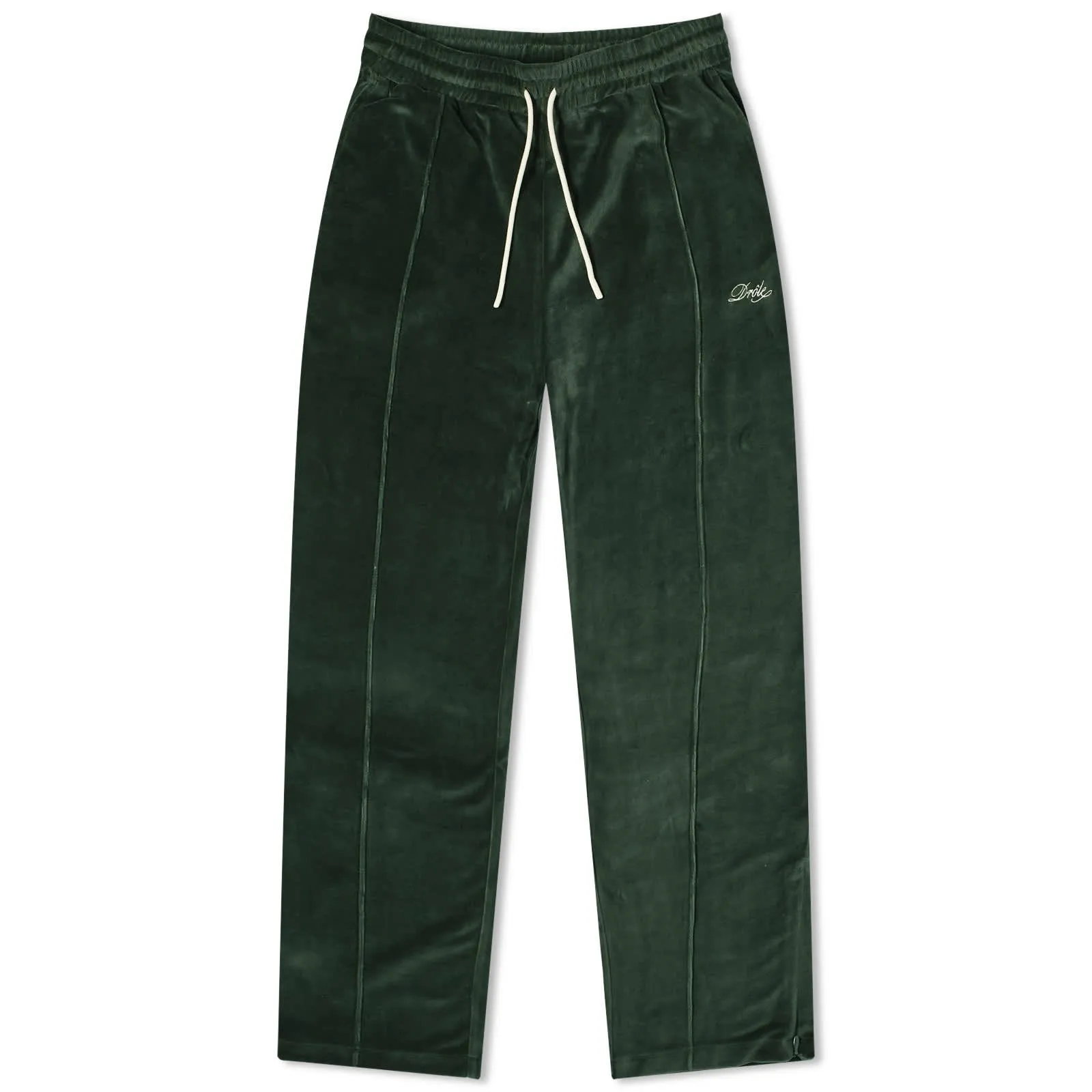 Drôle De Monsieur Pants Presented By End. Embroidered Velvet Fleece, green