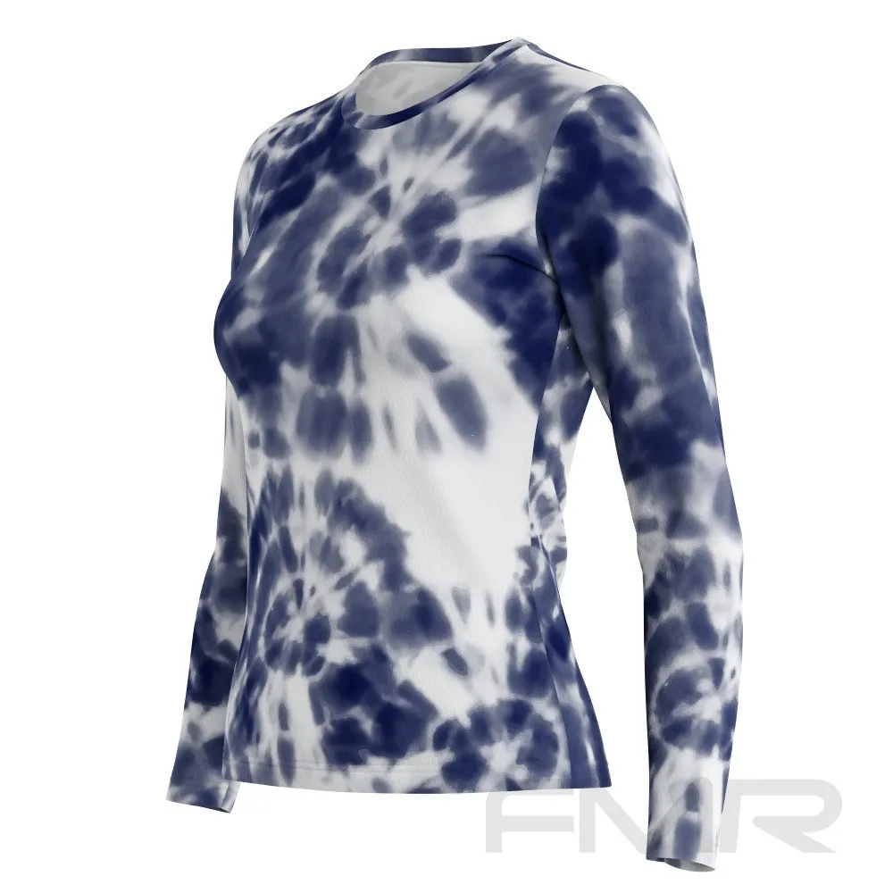 FMR Women's Shibori Tie-Dye Long Sleeve T-Shirt