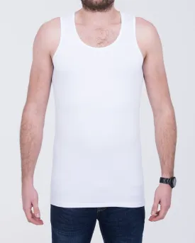 Girav Sleeveless Tall Vest (white) Twin Pack