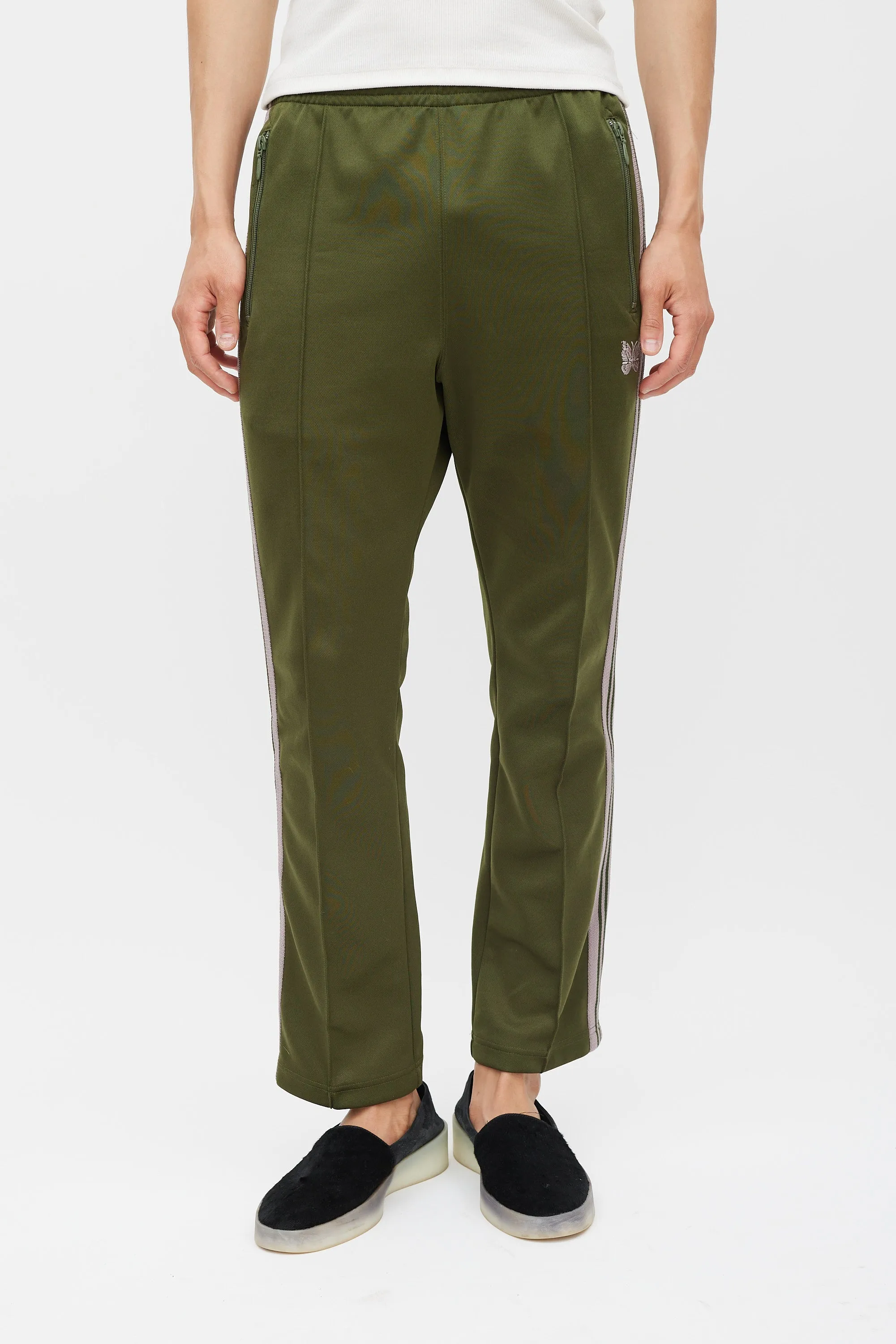 Green & Beige Logo Track Pant