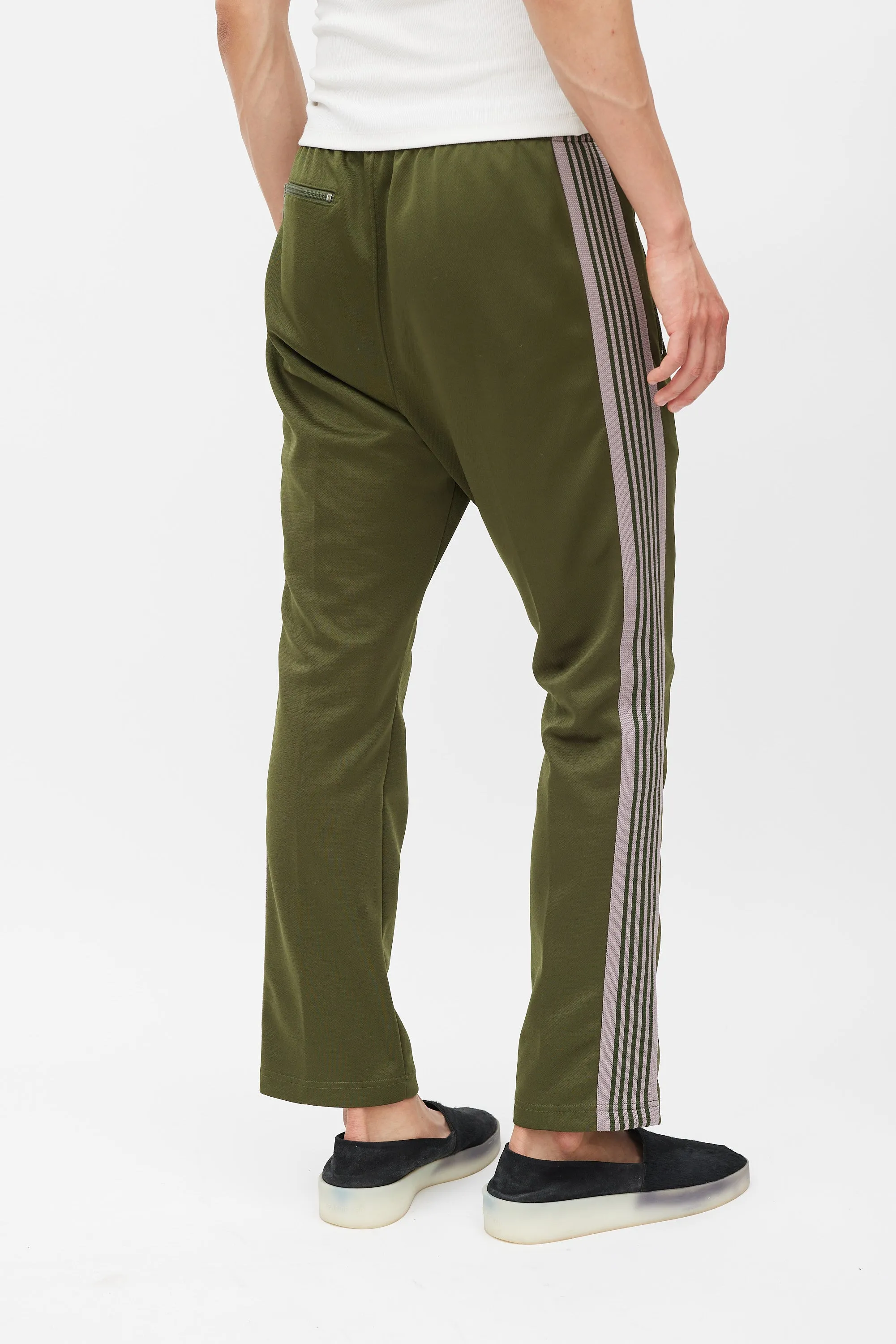 Green & Beige Logo Track Pant