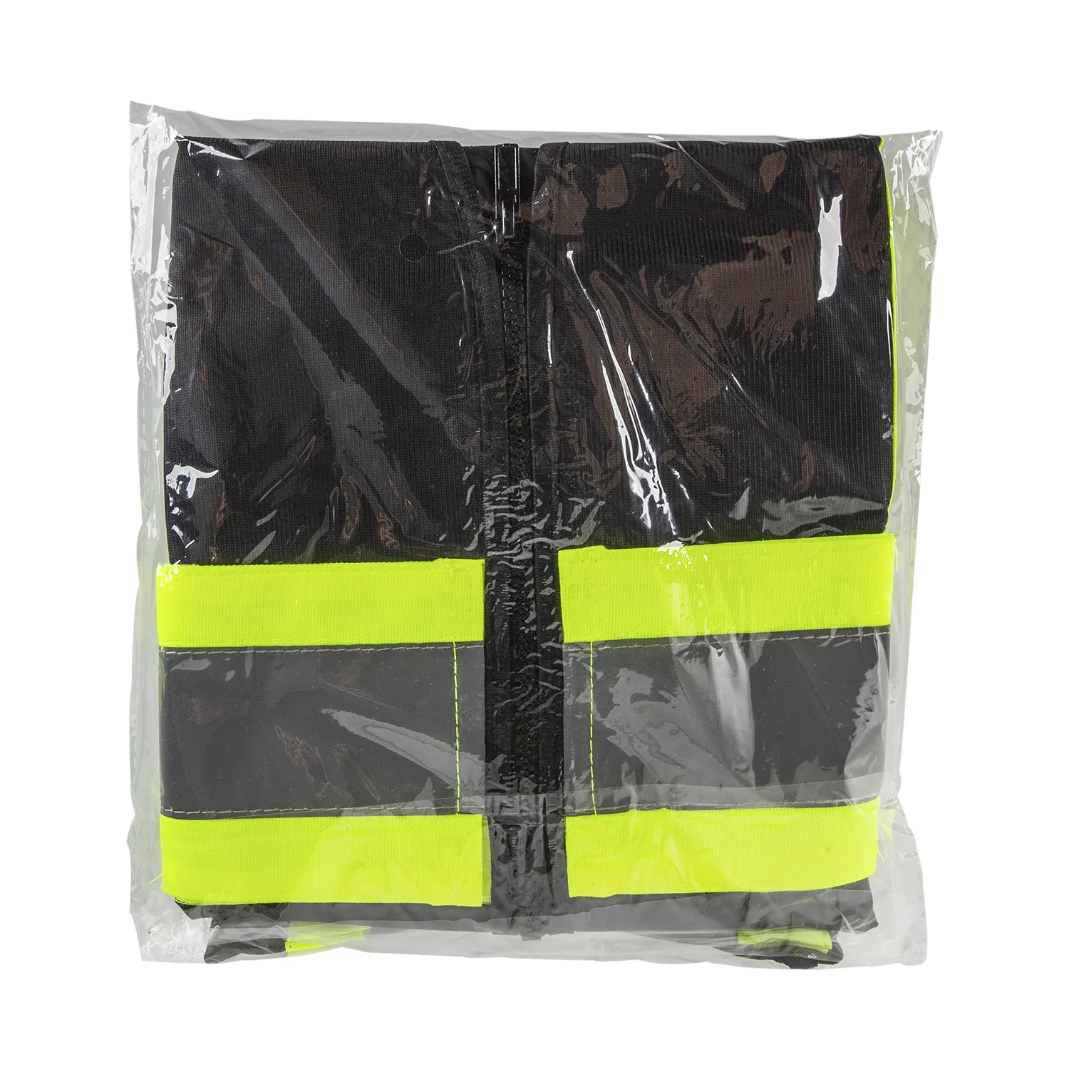 Karat High Visibility Reflective Safety Vest with Zipper Fastening (Black), X-Large - 1 pc