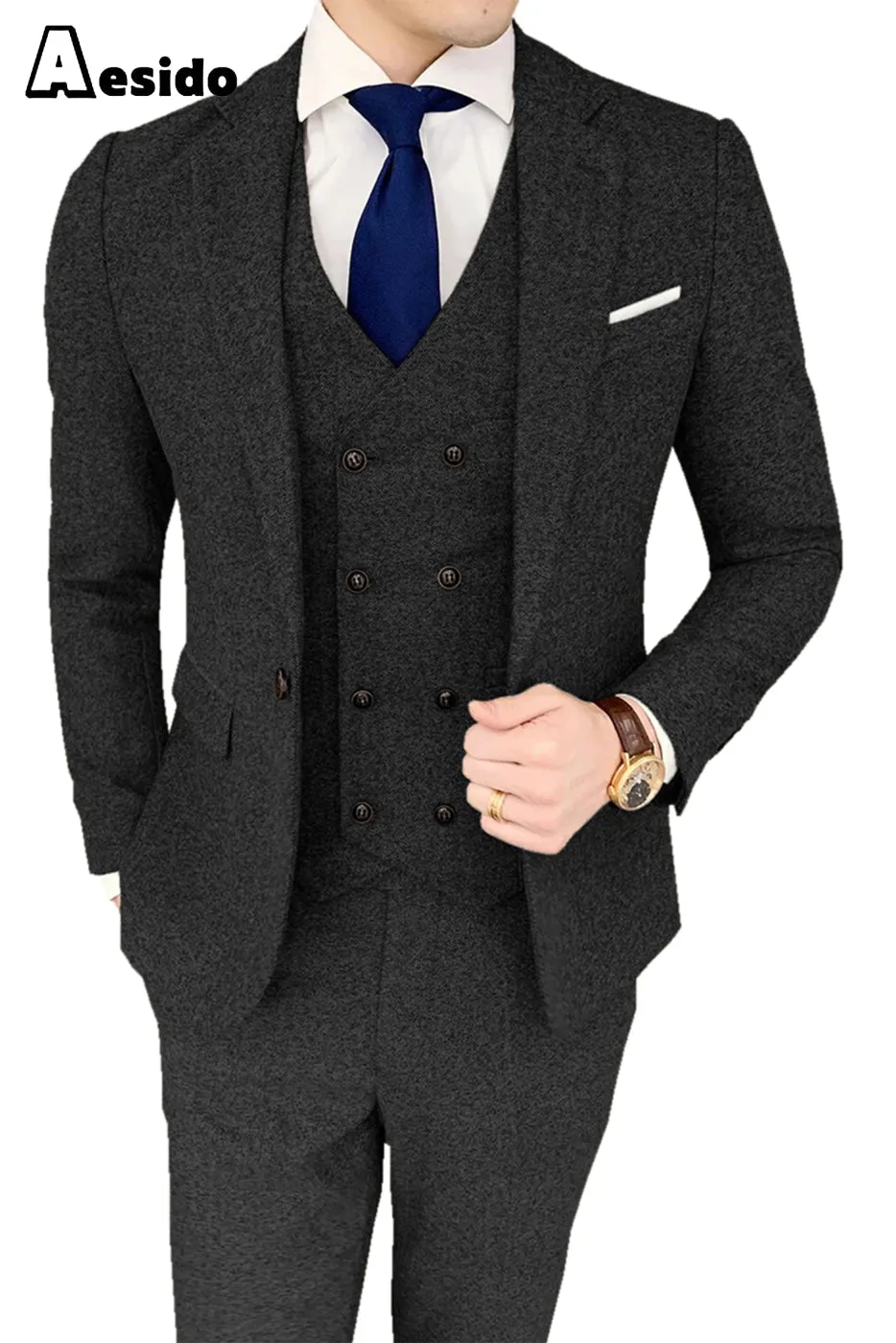 Men's Business Suit 3 Pieces Notch Lapel jacket（Blazer Vest Pants）