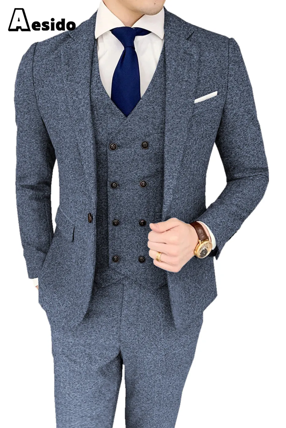 Men's Business Suit 3 Pieces Notch Lapel jacket（Blazer Vest Pants）