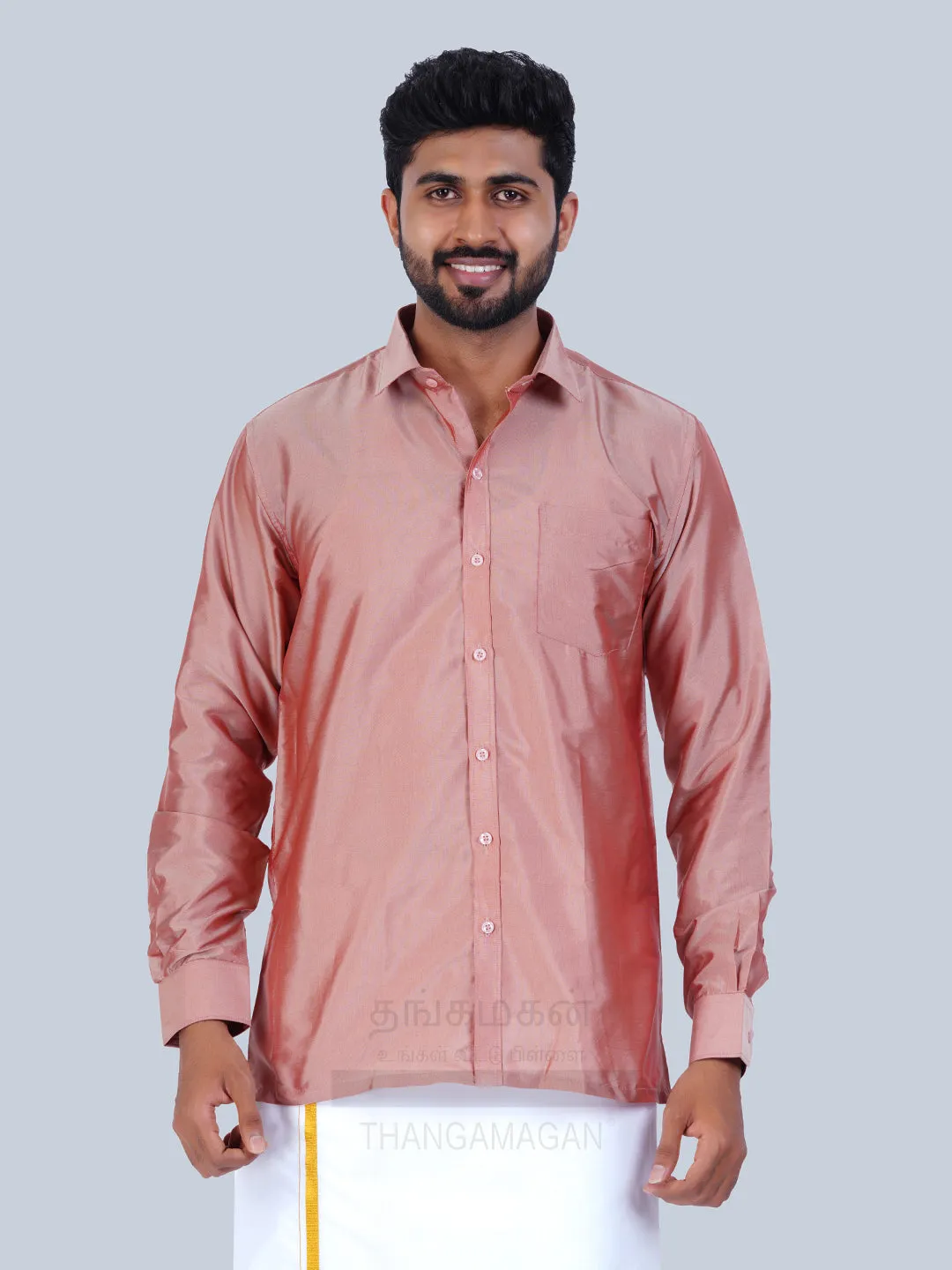 Men's Karishma Fullhand Shirt Only Mauve  - Thangamagan