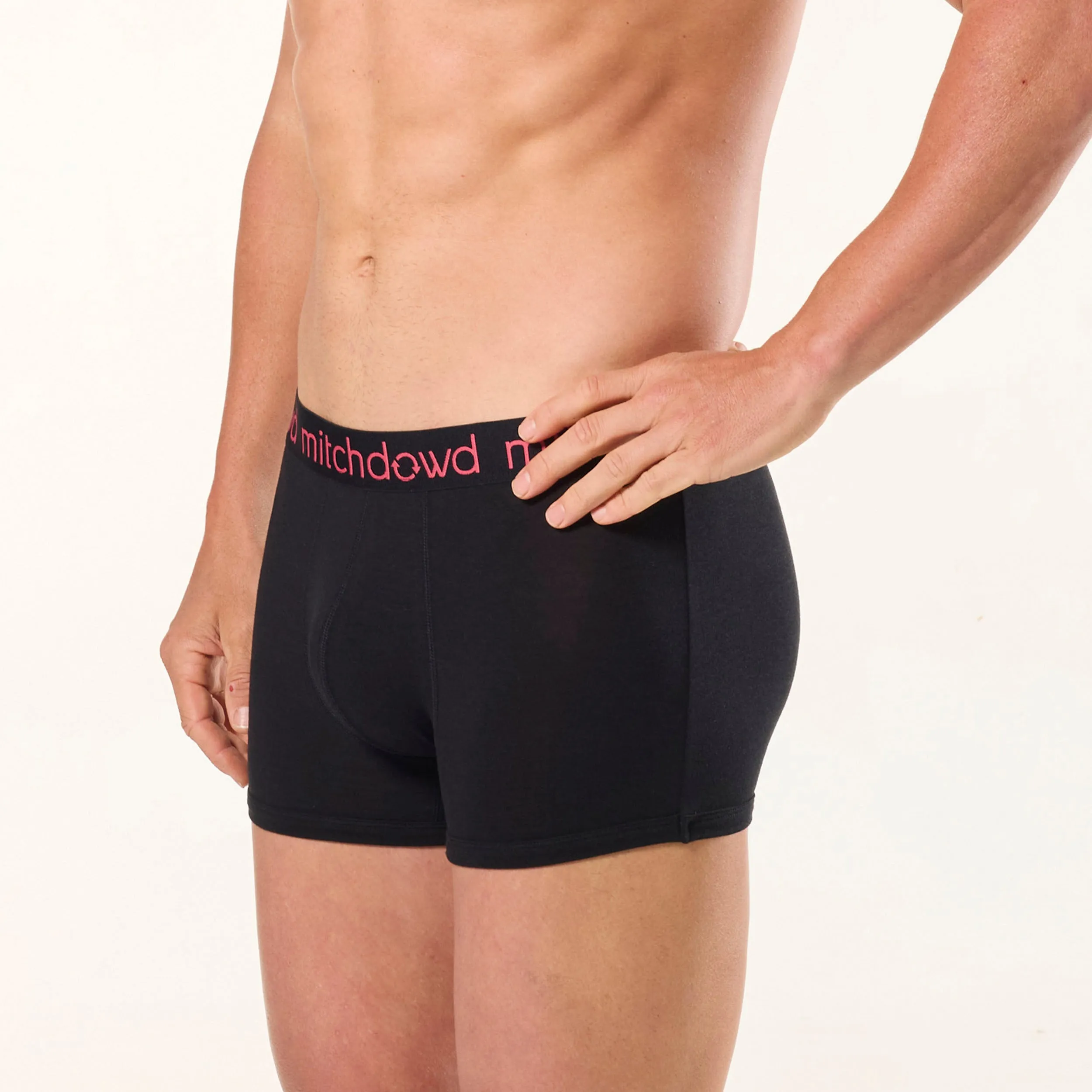 Men's Rolling Flamingos Bamboo Trunk 2 Pack - Black