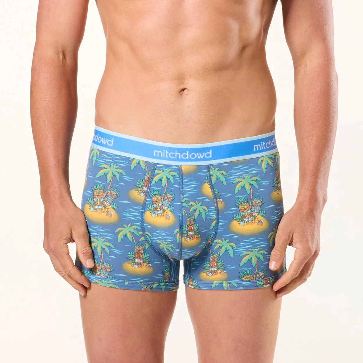 Men's Tiki Islands Cotton Trunk 3 Pack - Denim