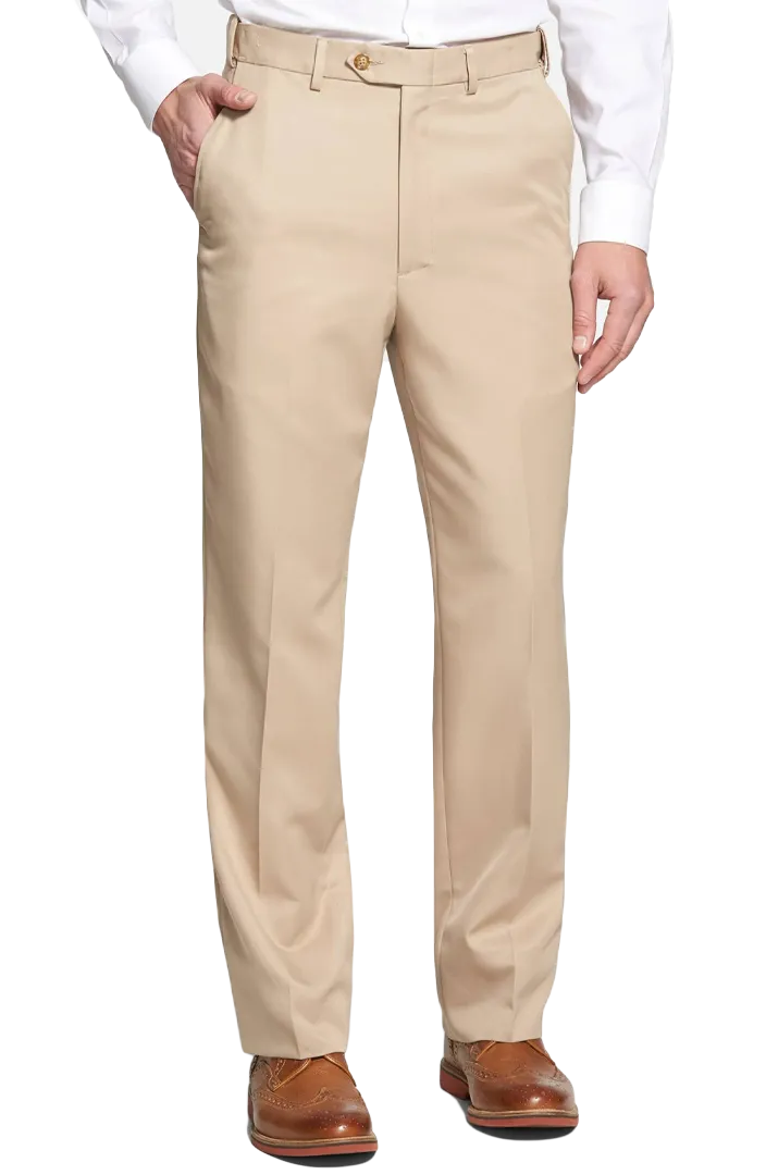 Microfiber Performance Trouser<br>Flat Front<br>Regular Rise