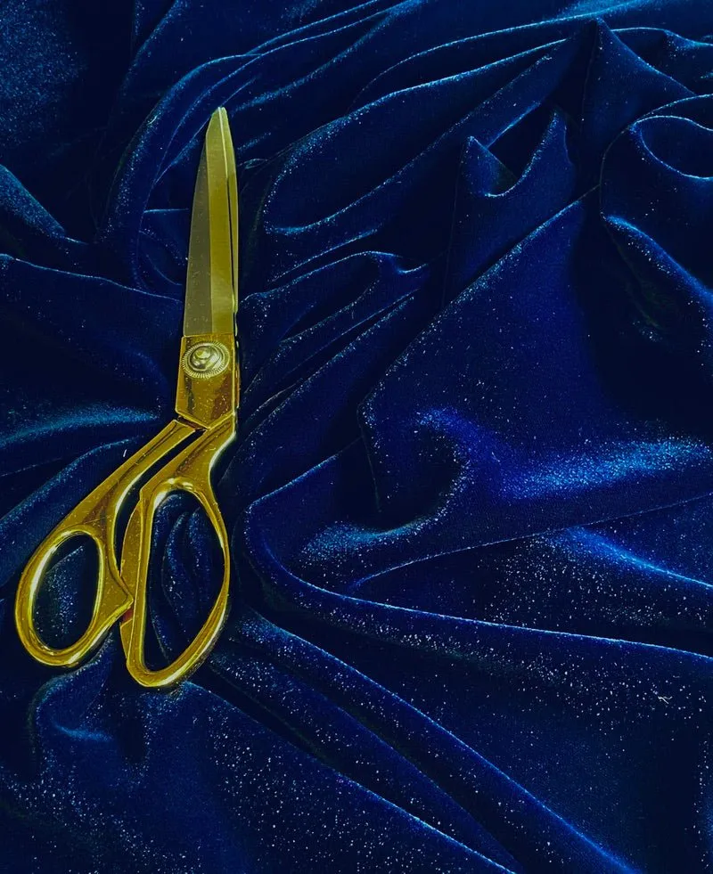 NAVY  BLUE  - Micro Velvet  Fabric -  Fine and Lightweight - 112 cms - 180 gsm - For Crafts, Costum Toys and Theatre