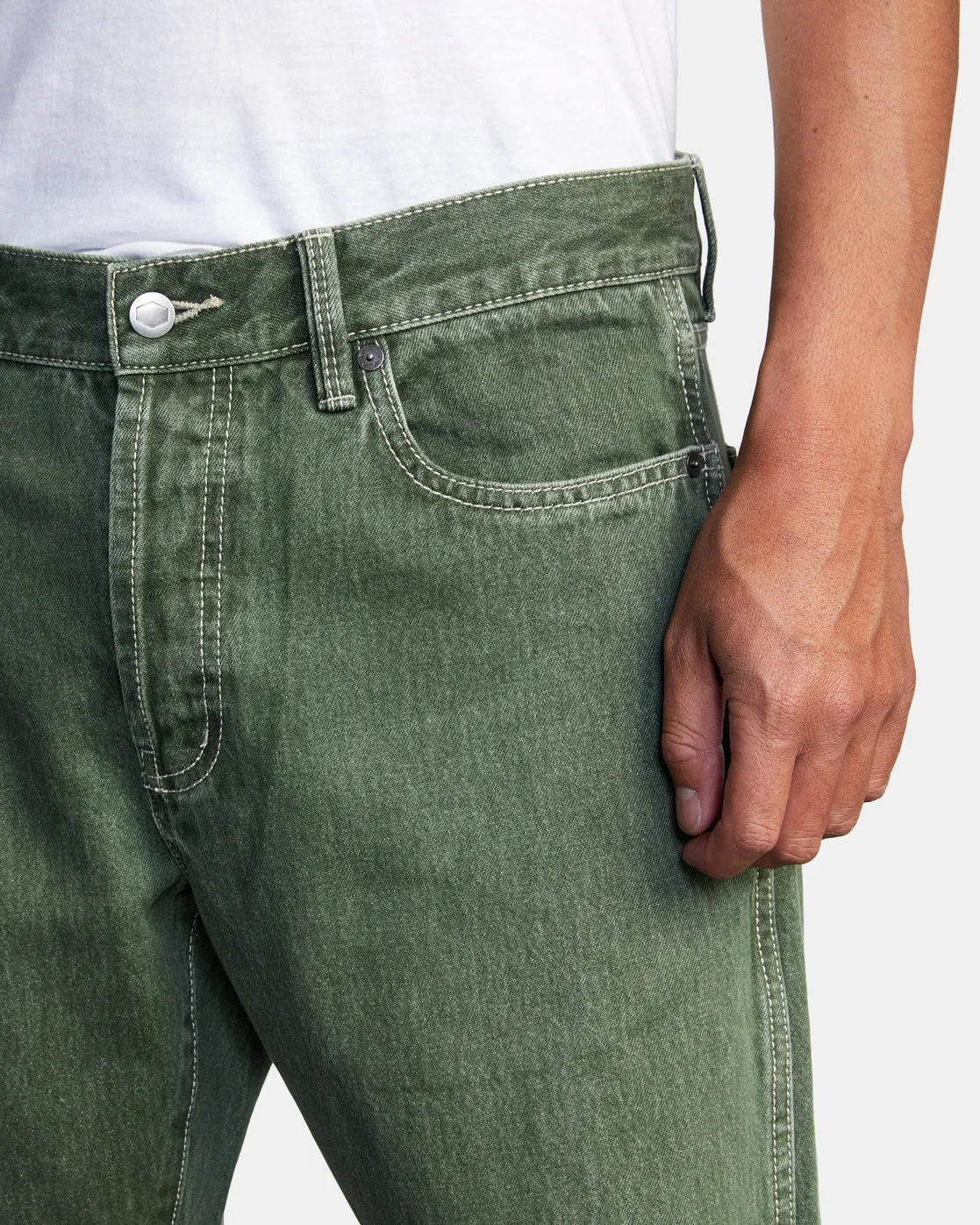 New Dawn Straight Fit Denim Jeans - Cactus