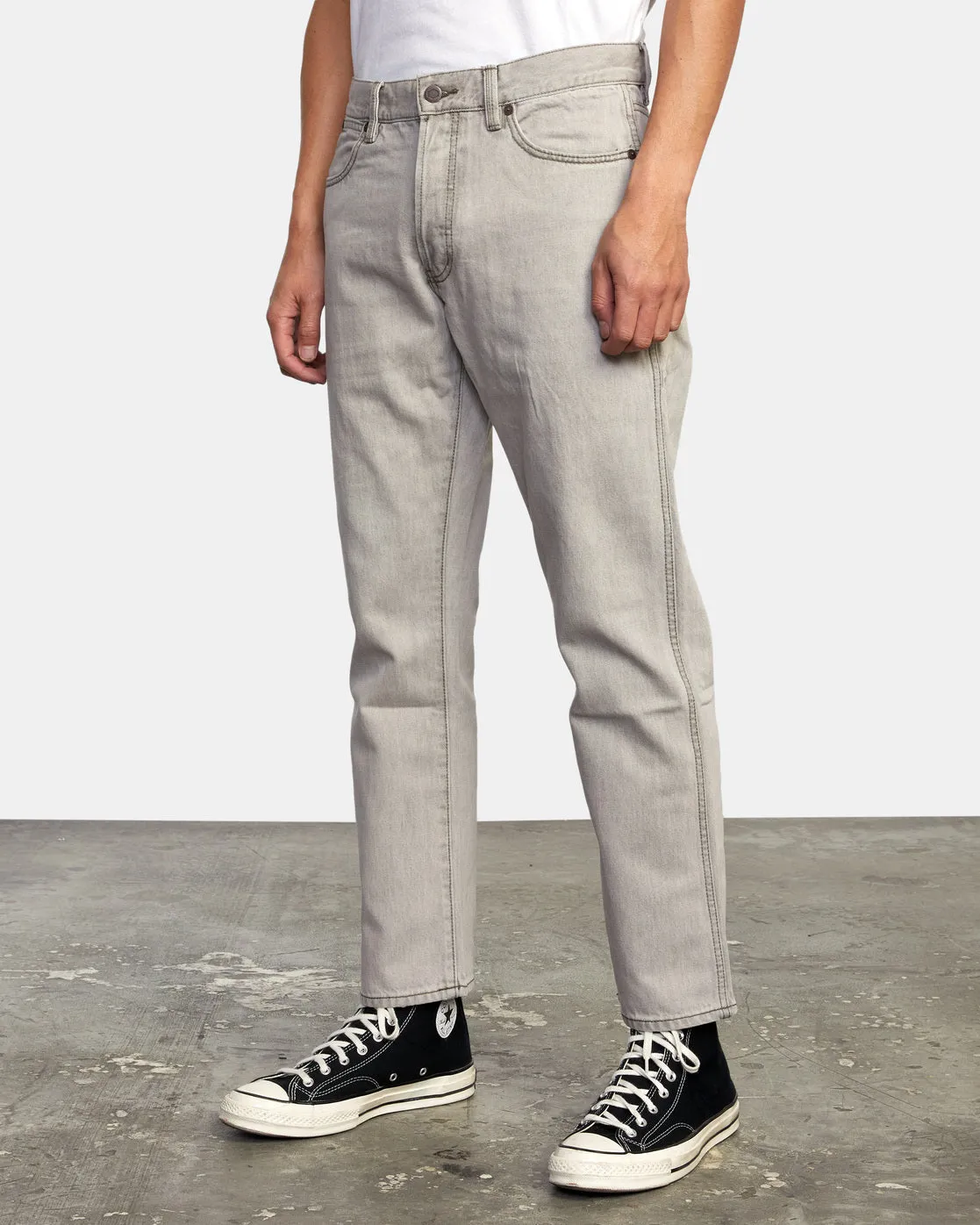 New Dawn Straight Fit Denim Jeans - Mid Grey