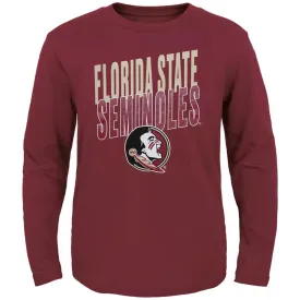 Outerstuff Kid's Florida State Seminoles Seminole Logo Long Sleeve T-shirt - Garnet