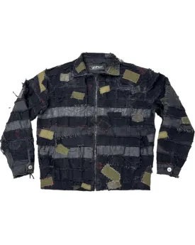 Patchwork Overload Denim Jacket- M