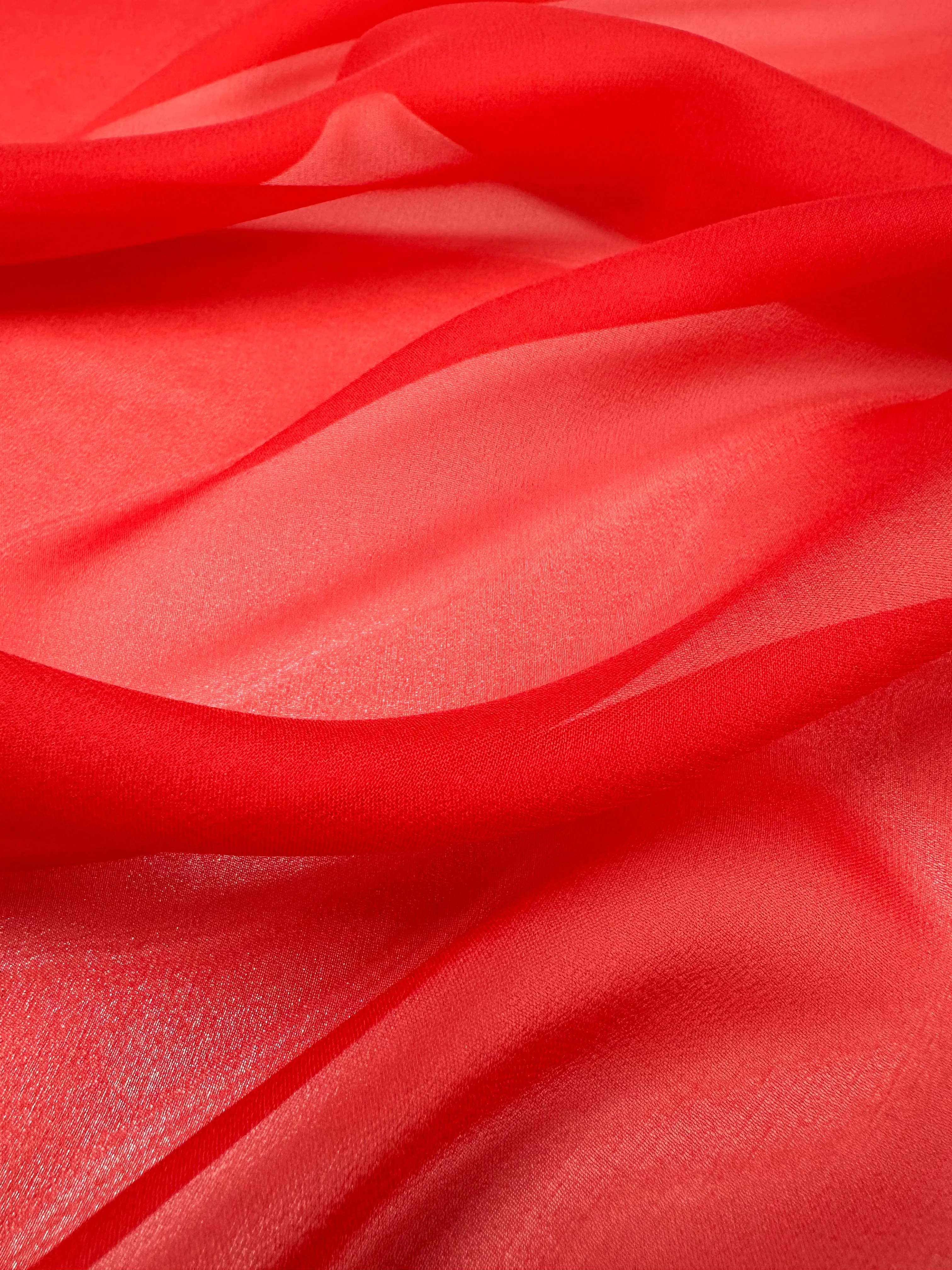 Pure Silk Georgette - Watermelon - 135cm