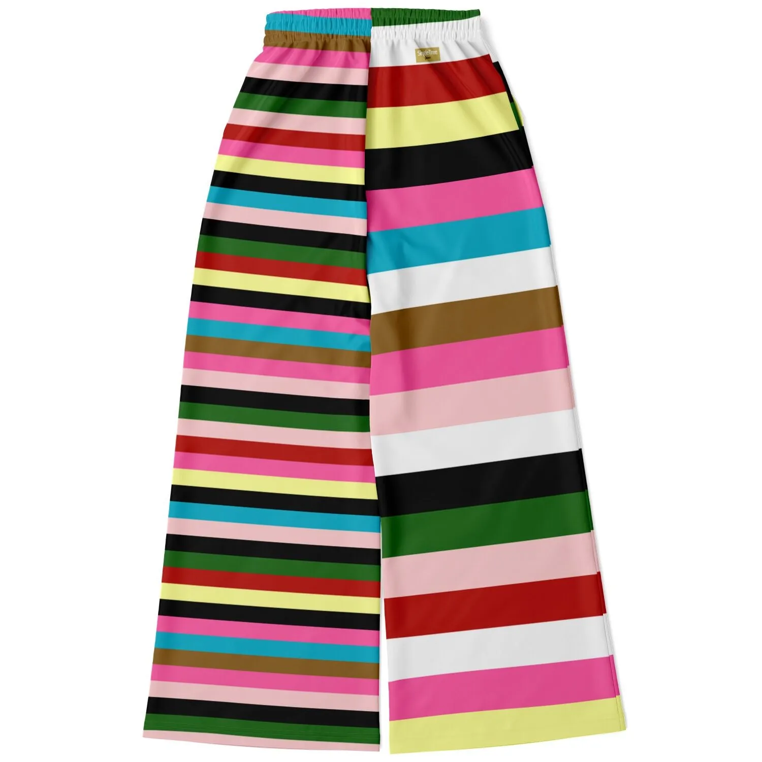 Rainbow Rugby Stripe Eco-Poly Wide Leg Pants