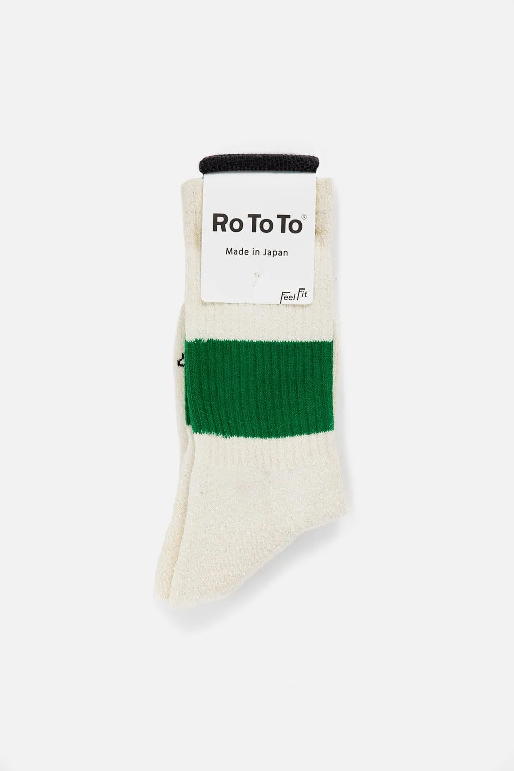 RoToTo Silk Cotton Classic Crew Socks / Green