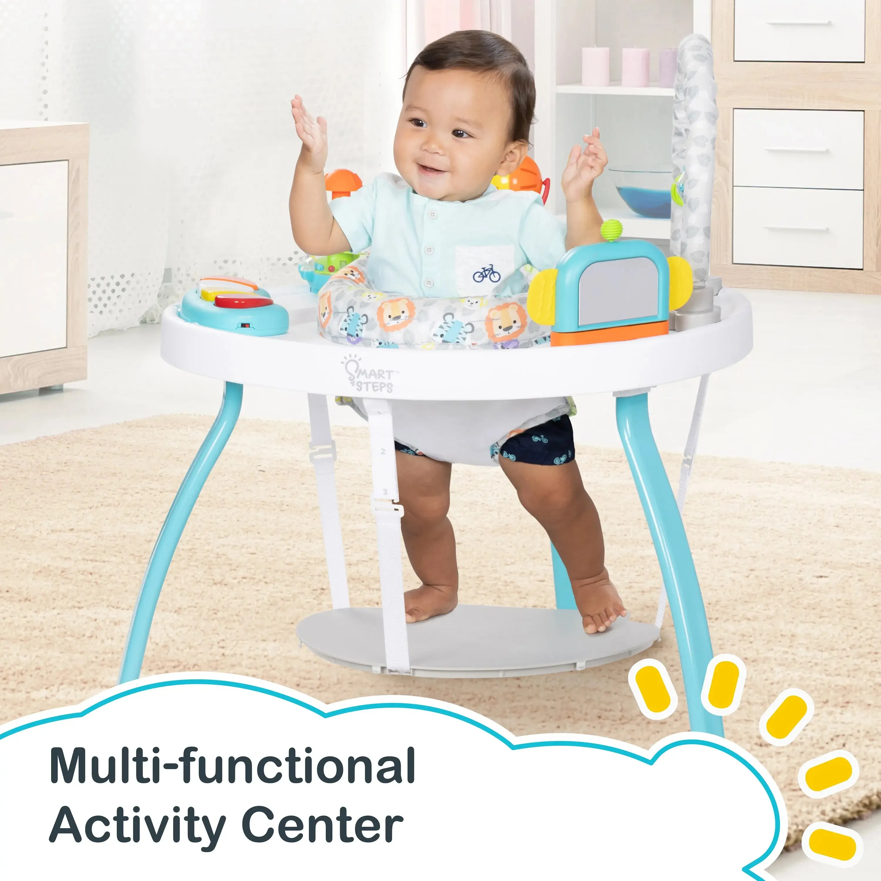 Smart Steps® Bounce N’ Play 3-in-1 Activity Center PLUS - Vivid Safari (Walmart Exclusive)