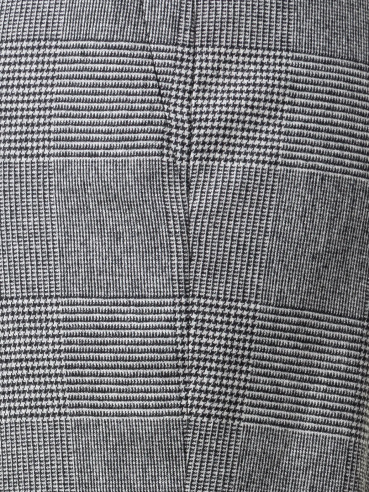 Straight Prince of Wales Checked Wool Cashmere Pants