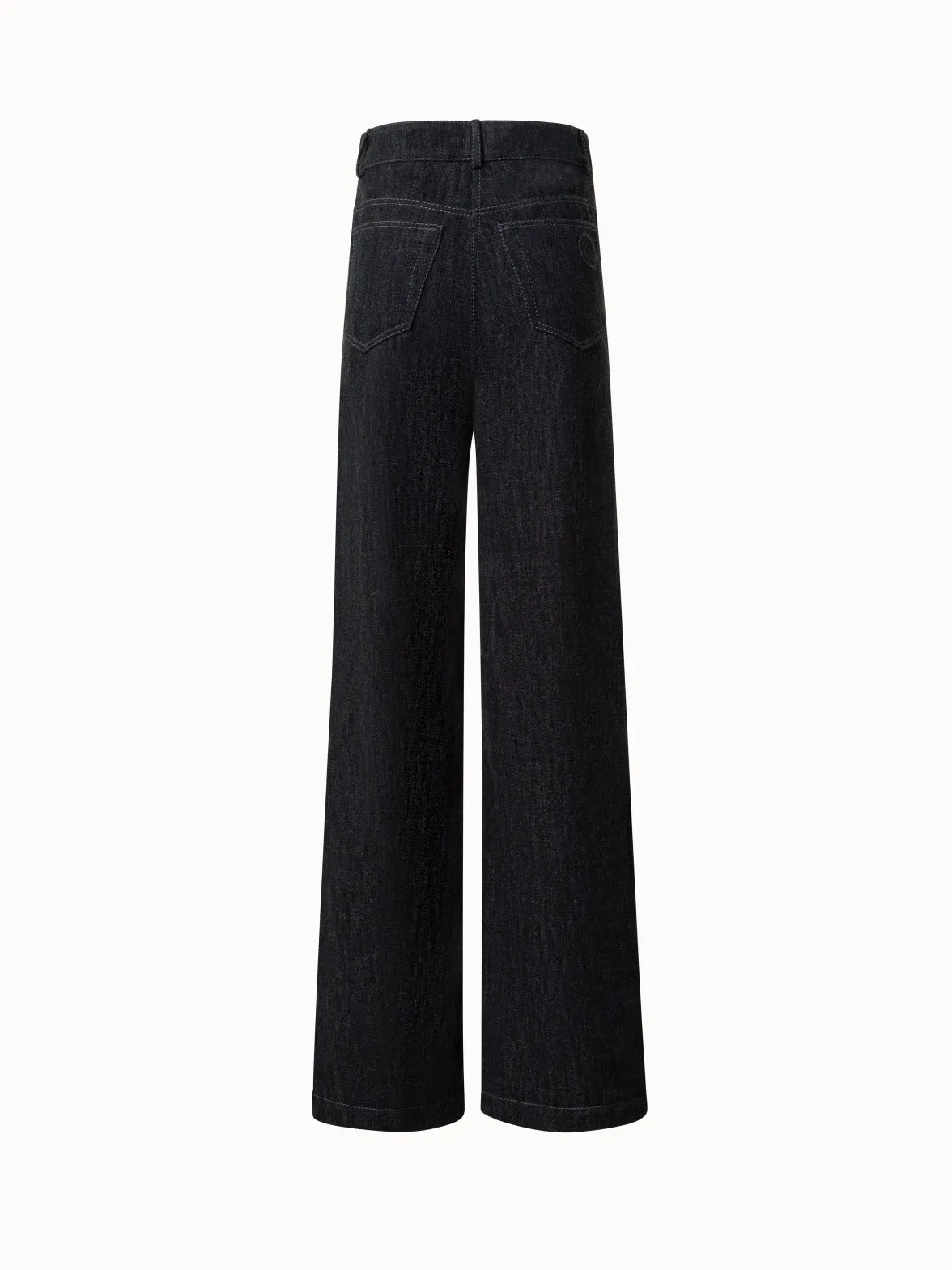 Winter Denim Wide Leg Pants